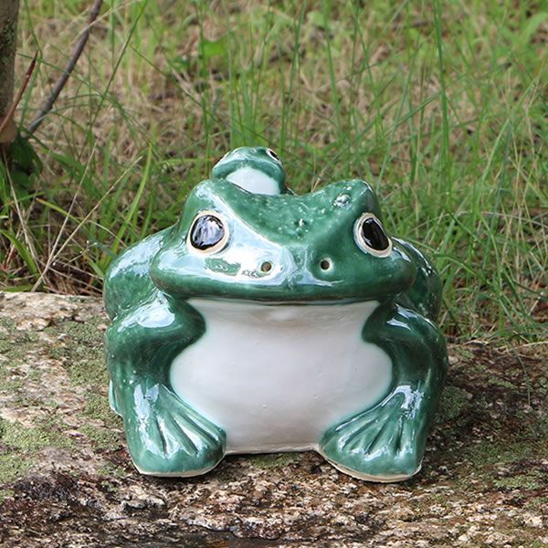 信楽焼 しがらき やきもの 陶器 置物 カエル かえる 縁起物 ギフト 7