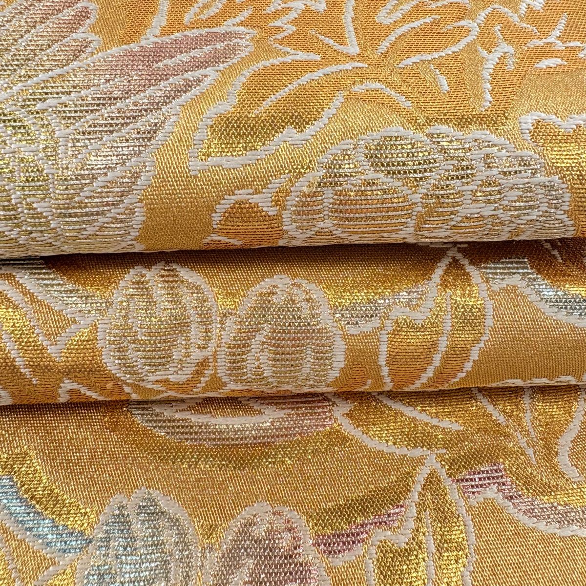 O0664 美品 逸品 ハイブランド 龍村美術織物 謹製　正絹　本袋帯 平和屋本店□極上 龍村美術織物 たつむら 六通柄 本袋帯 南蛮花