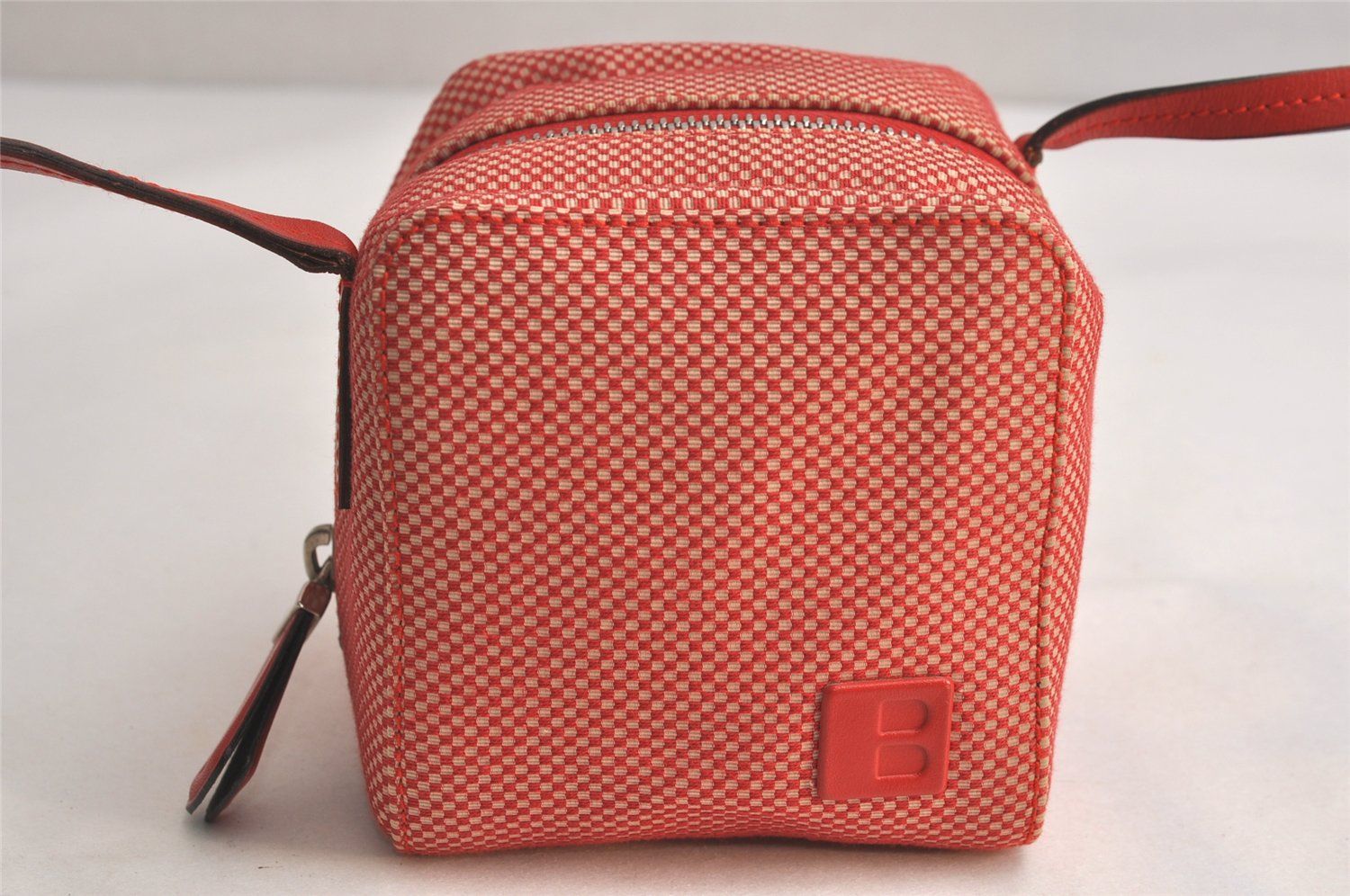 BALLY バリー ヴィンテージ キャンバス レザー ショルダークロスボディーバッグ 財布 レッド 2923N