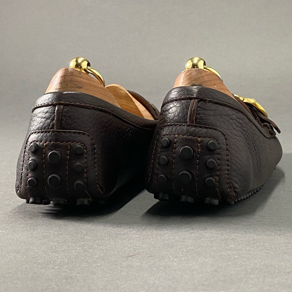 1d12 GUCCI グッチ GGベルト ローファー ドライビングシューズ 37 1/2 