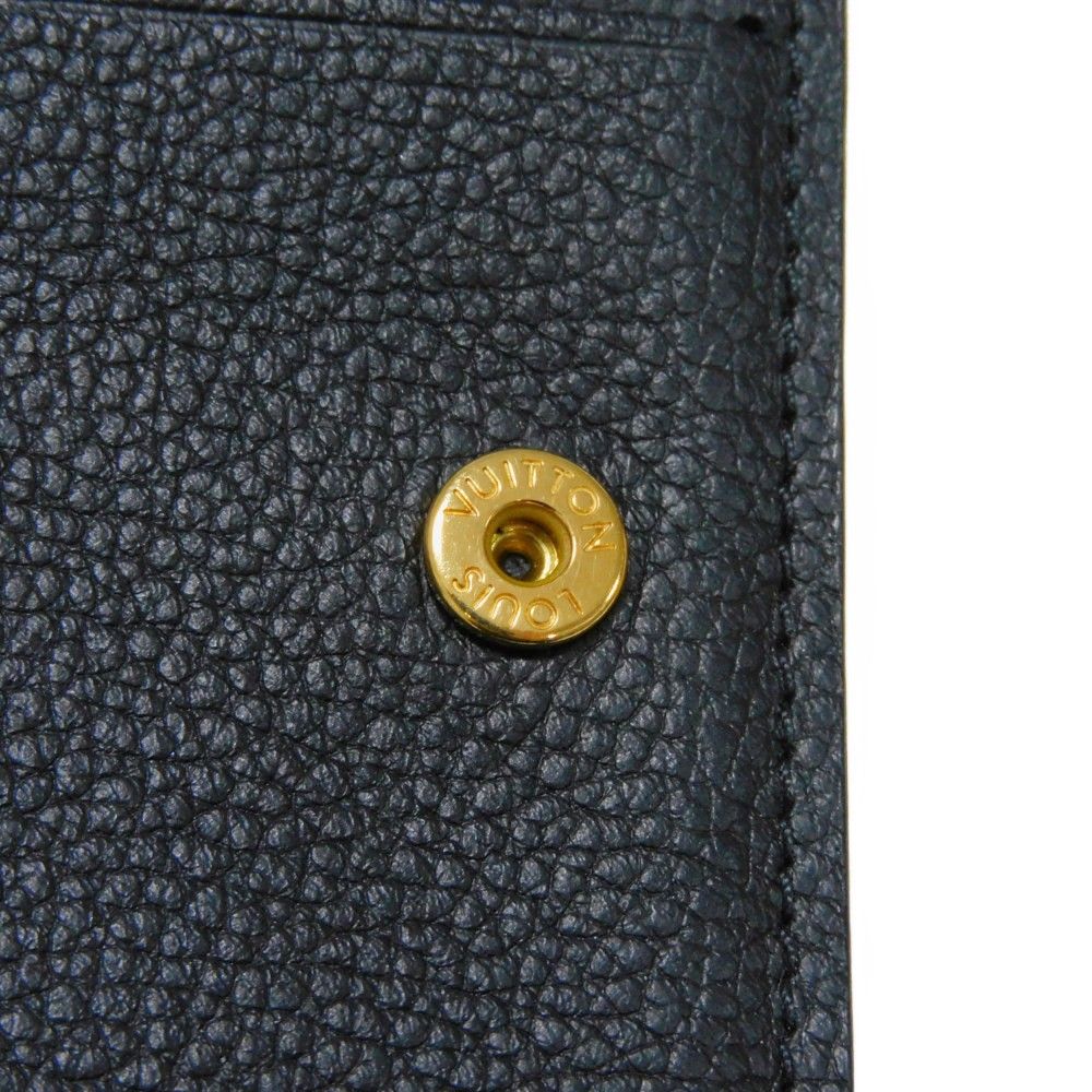 ルイ・ヴィトン ポルトフォイユ クレア 新型 LVロゴ フラワー エンボス ブラック RFID ICチップ 現行 モノグラム アンプラント ノワール 二つ折り財布 M80151 LOUIS VUITTON ルイ・ヴィトン ポルトフォイユ クレア LVロゴ フラワー