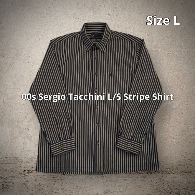 00s Sergio Tacchini L/S Stripe Shirt セルジオ・タッキーニ L/S