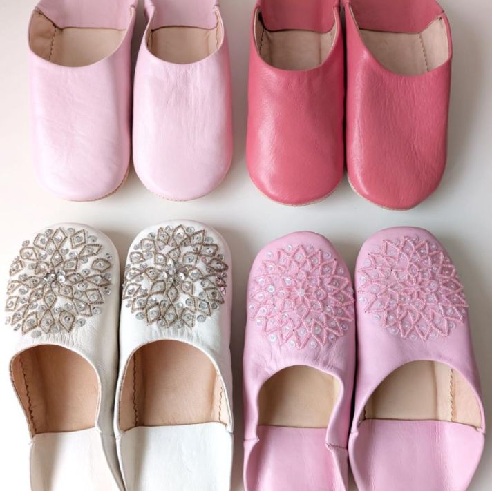 訳あり おまとめ 4足 バブーシュ スパンコール ピンク系