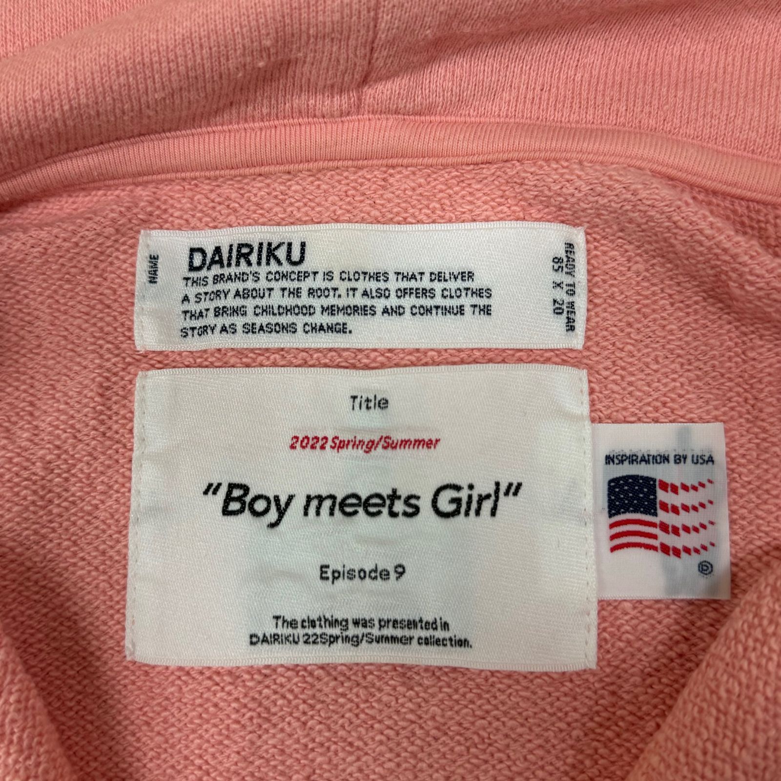 DAIRIKU Boy meets Girl Damage ジップパーカー DAIRIKU Boy meets Girl Damage ジップパーカー（ダイリク