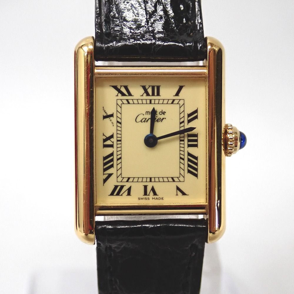 カルティエ 腕時計 クォーツ タンク マスト SM IVORY 12RN AB