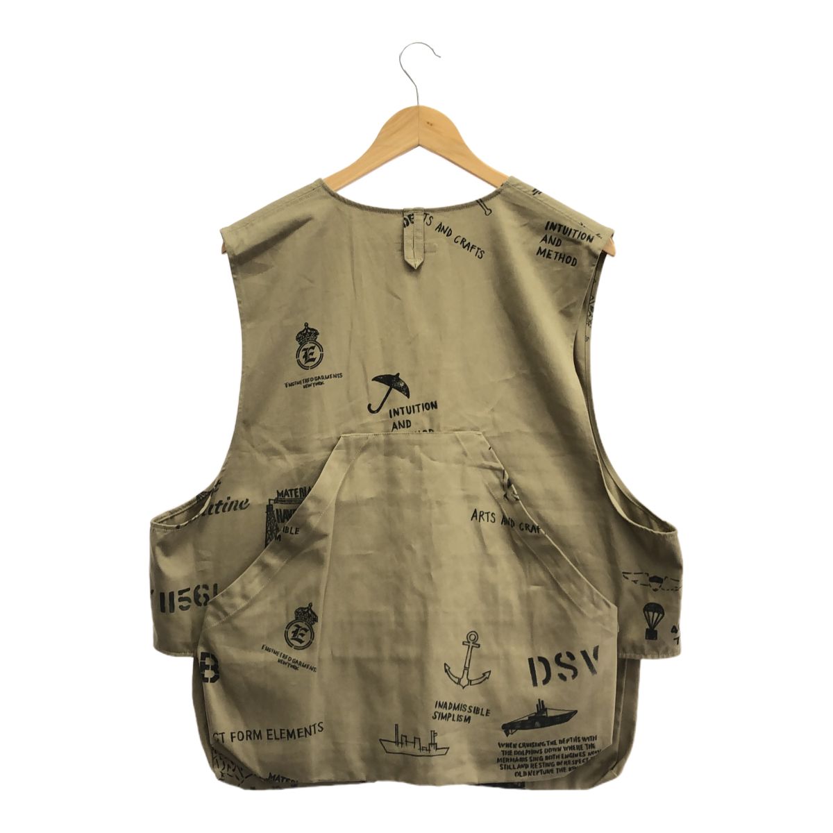 Engineered Garments エンジニアードガーメンツ サイズL 24SS Fowl vest Graffiti Print Ripstop フォールベスト
