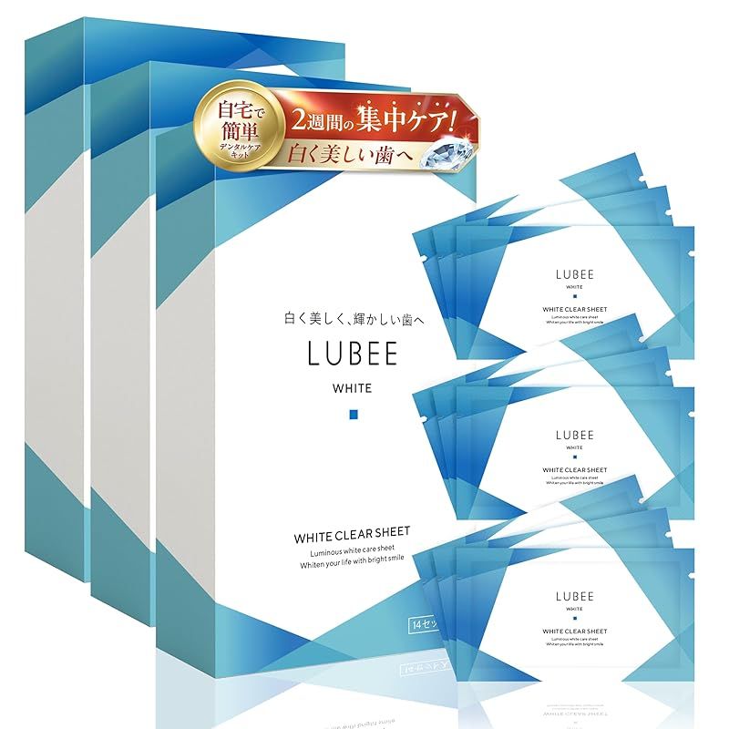 白く美しく 輝かしい歯へ ルビーホワイト クリアシート ホワイトニング シート 84枚42セット分 刺激 キシリトール 磨きあがりツルツル 自宅 セルフホワイトニング