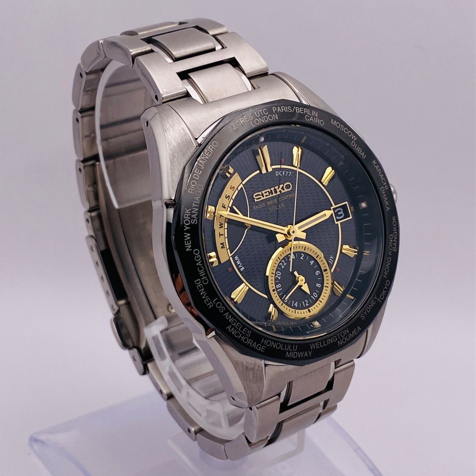 T180）美品 稼動品 SEIKO セイコー 電波ソーラー BRIGHTZ ブライツ 
