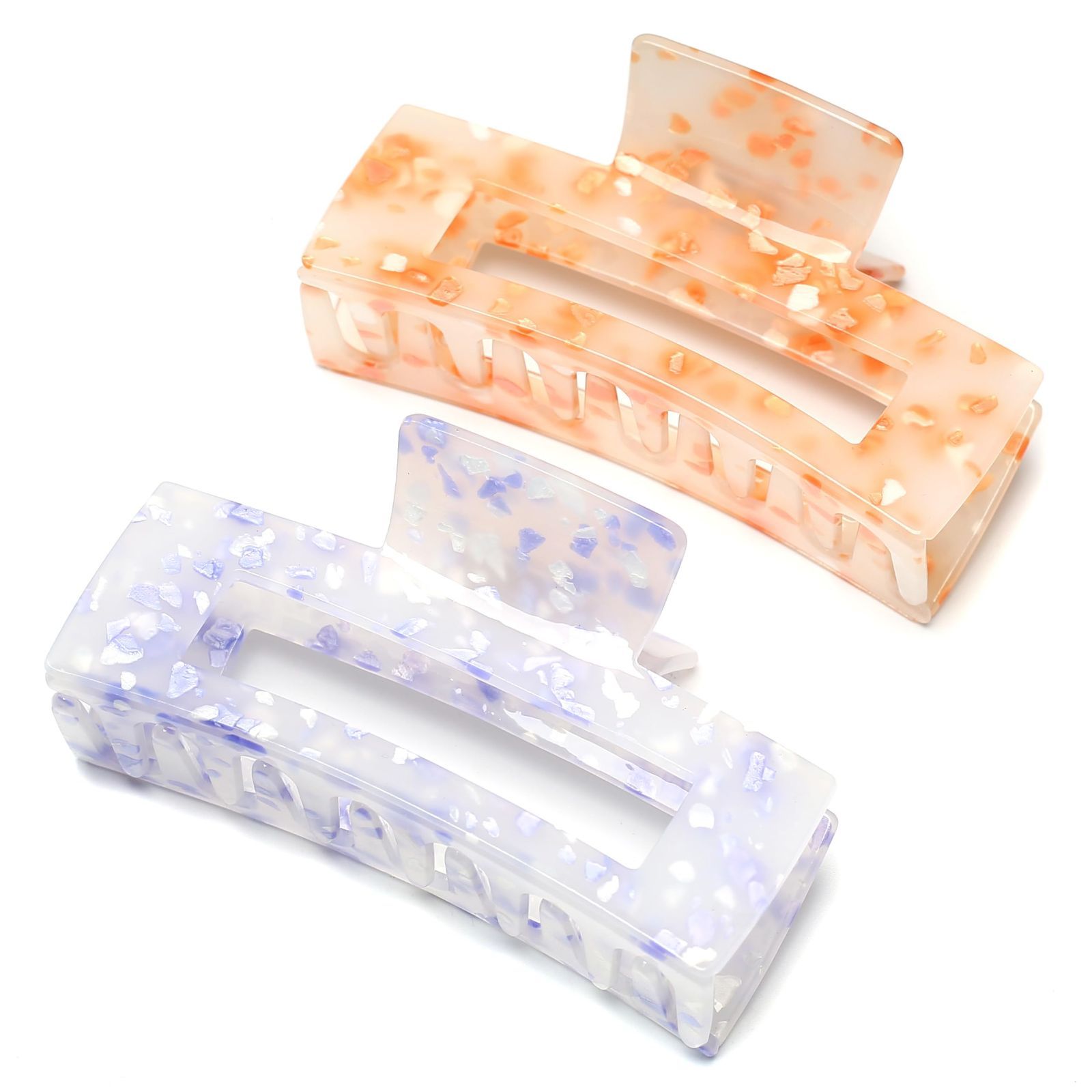  ヘア 大人 バンズクリップ おしゃれ クリップ 韓国 髪留め レディース ヘアクリップ オレンジ 1本 10 5 cm 大きめ Orange QinGoo クリップ クリップ 輪ゴム