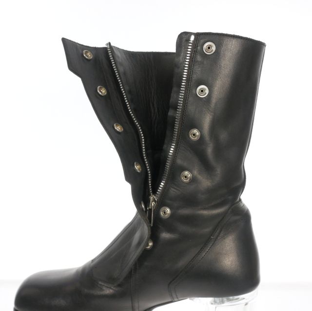 RICK OWENS フラットバイカーブーツ ブラック 38 リック