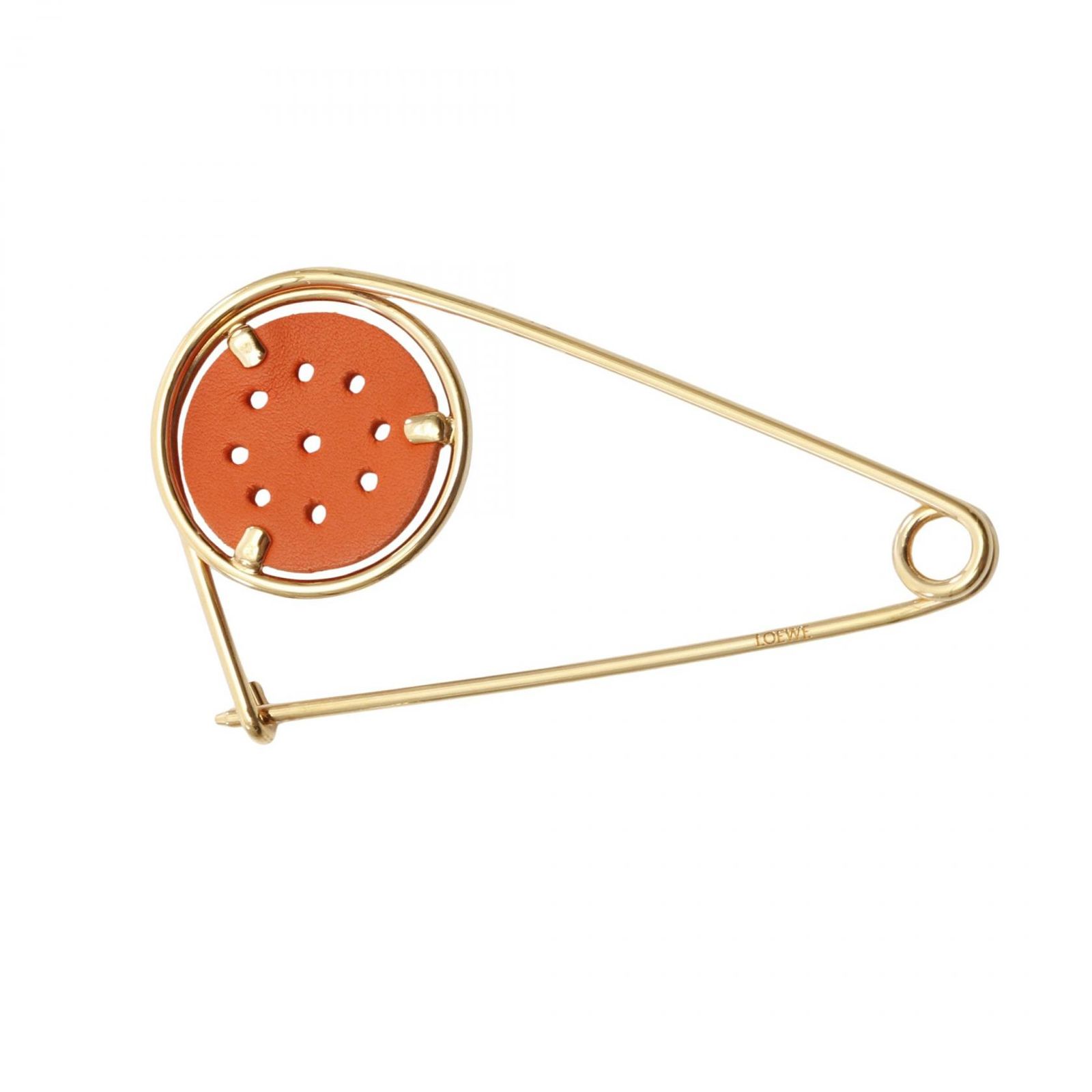 ロエベ LOEWE ブローチ メカノピン GP ゴールドメッキ ピン レディース Used A