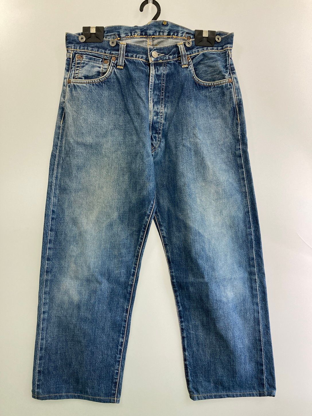 EVISU エヴィス 初期 シンチバックデニムパンツ ボトムス インディゴ メンズ 156-250415-AS-35-min
