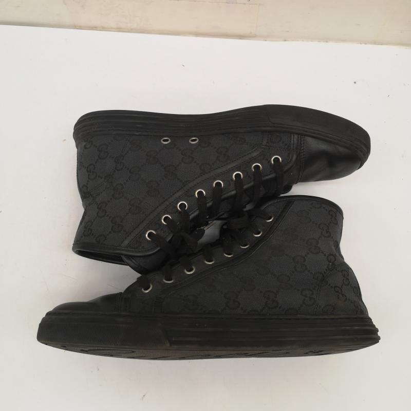 グッチ★人気 国内直営アウトレット買付 ハイカットスニーカー GUCCI グッチ スニーカー GG キャンバス レザー ハイカット