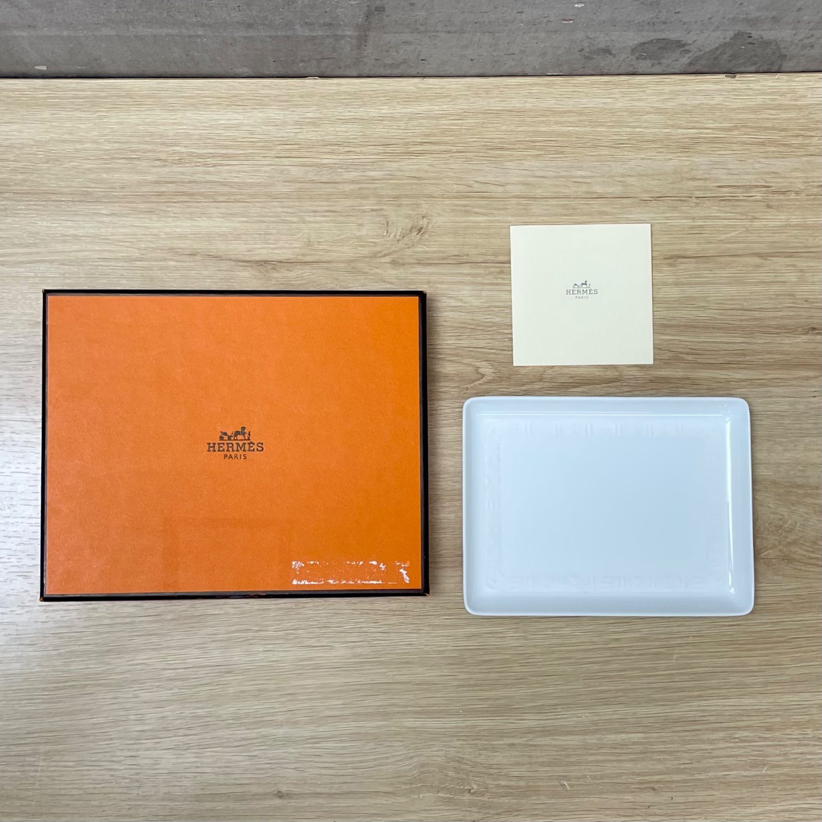 エルメス HERMES エーゲ プレート 2枚セット 皿 磁器 ホワイト 22.5cm