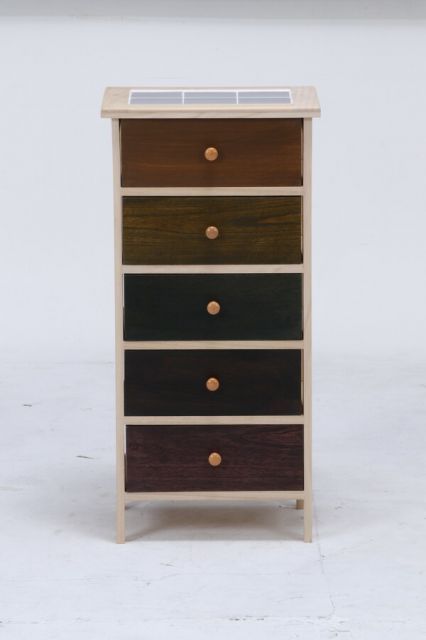 桐製 マルチカラフル5段ボックス シンクエ 2 ストア