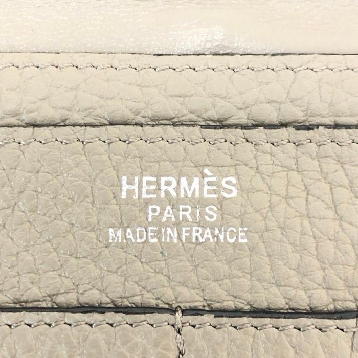 HERMES エルメス ドゴンGM 長財布 レザー グレー □J刻印【中古】 ユニセックス HERMES エルメス ドゴンGM 長財布 レザー グレー □J刻印【中古】 ユニ