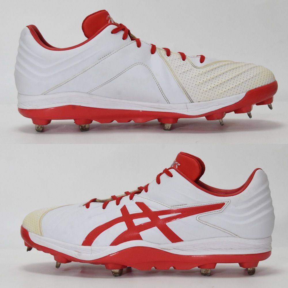 【ABランク】asics アシックス 野球 スパイク I STAND アイスタンド 31cm ホワイト × レッド 赤 白 大谷翔平モデル  1121A002