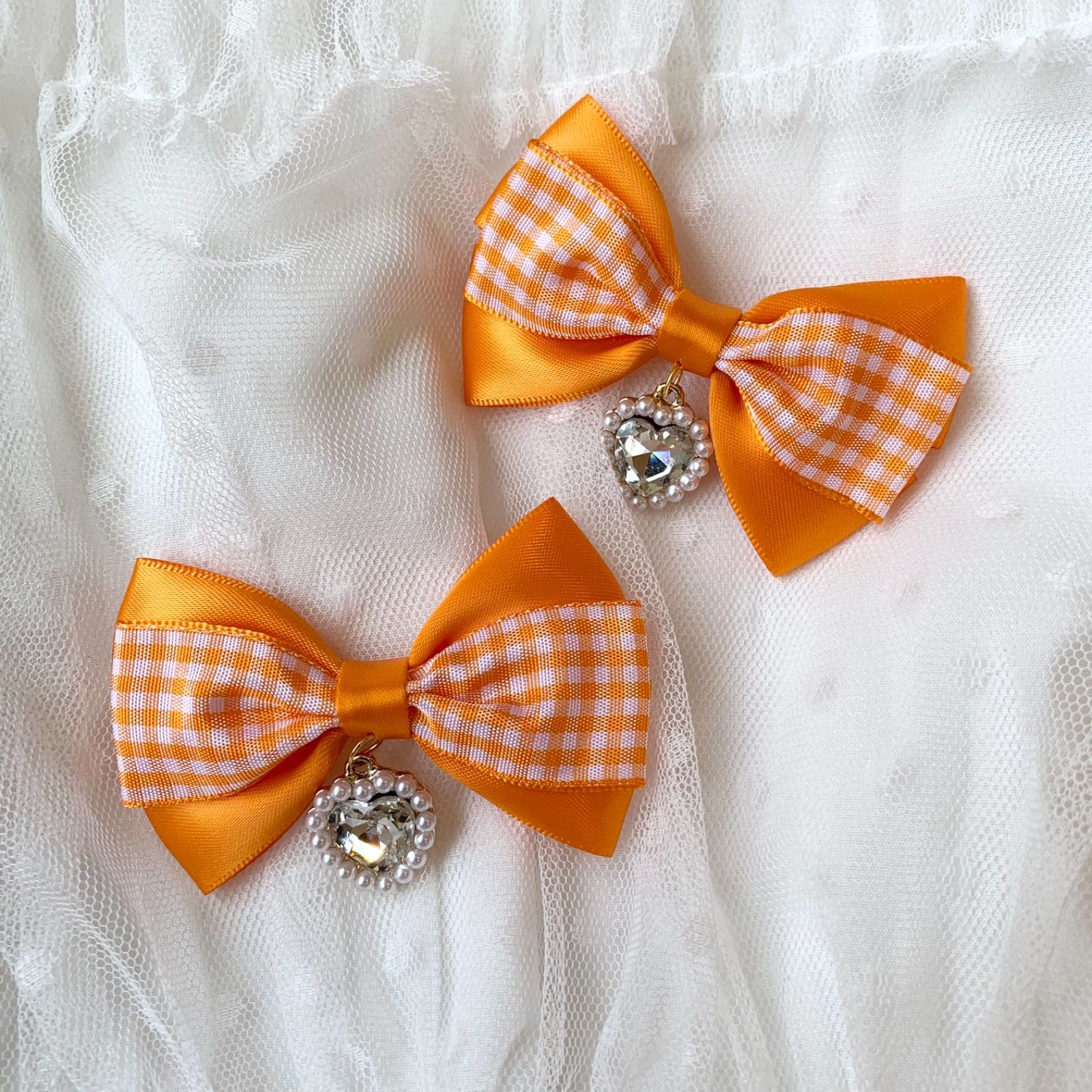 杉材】 ブラさぼリorangeᰔᩚ ヘアクリップ ?
