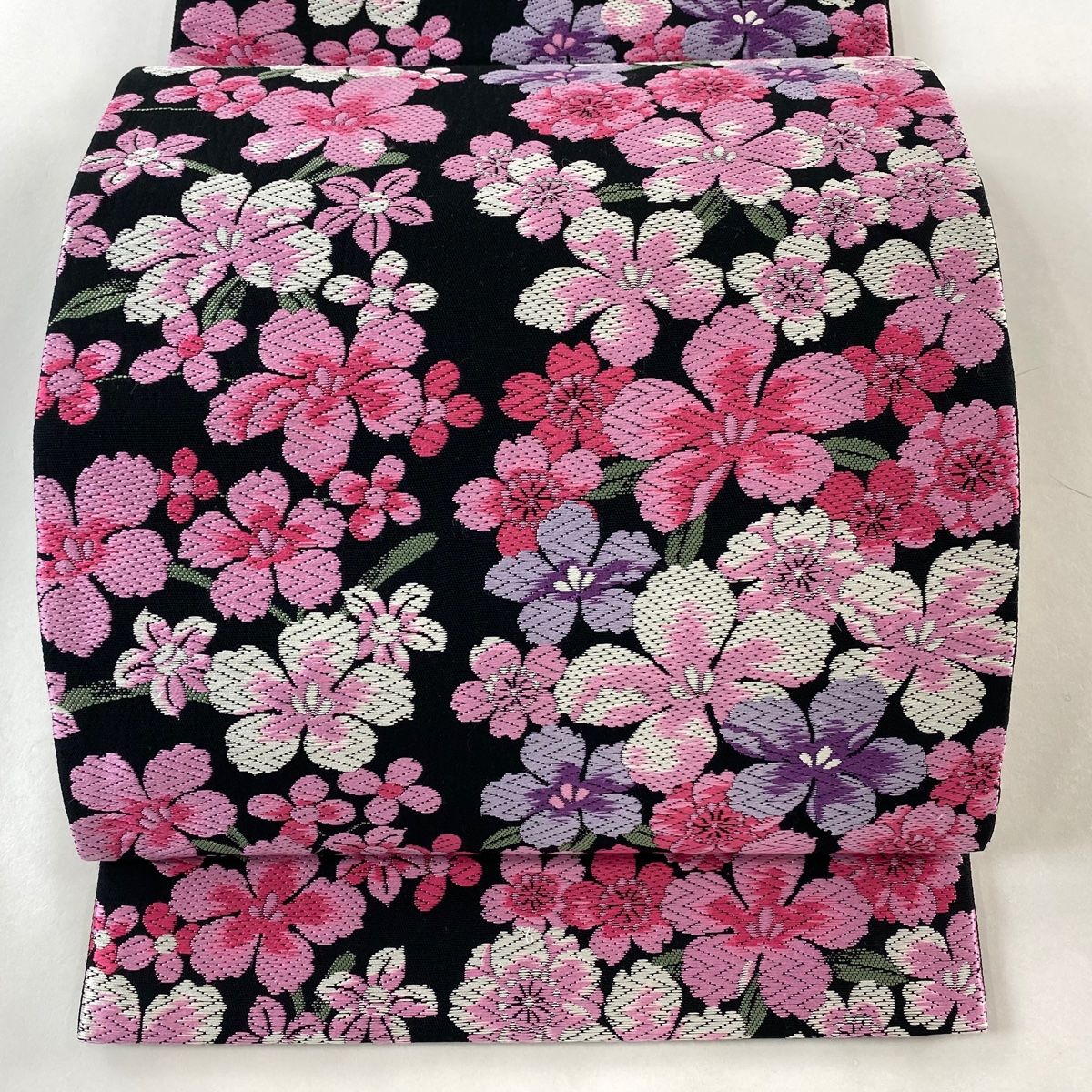 花唐草　淡小豆色　刺繍　薄い茶色 花柄 袋帯　リバーシブル　長尺　正絹 反物 秀品 小紋 花唐草 茶色 正絹 【中古】 - メルカリ