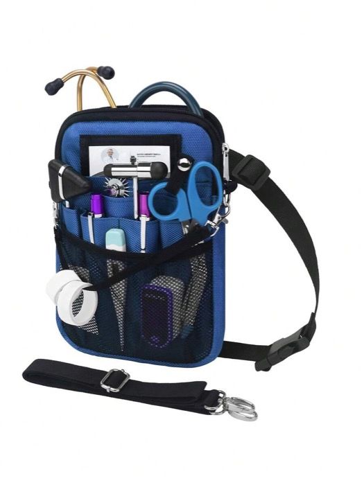 バッグ メンズ ウエストバッグ ナースウェストポーチ、多機能医療用ポーチ、聴診器、包帯はさみ、その他の医療用品を収納可能な看護師用オーガナイザーポーチ