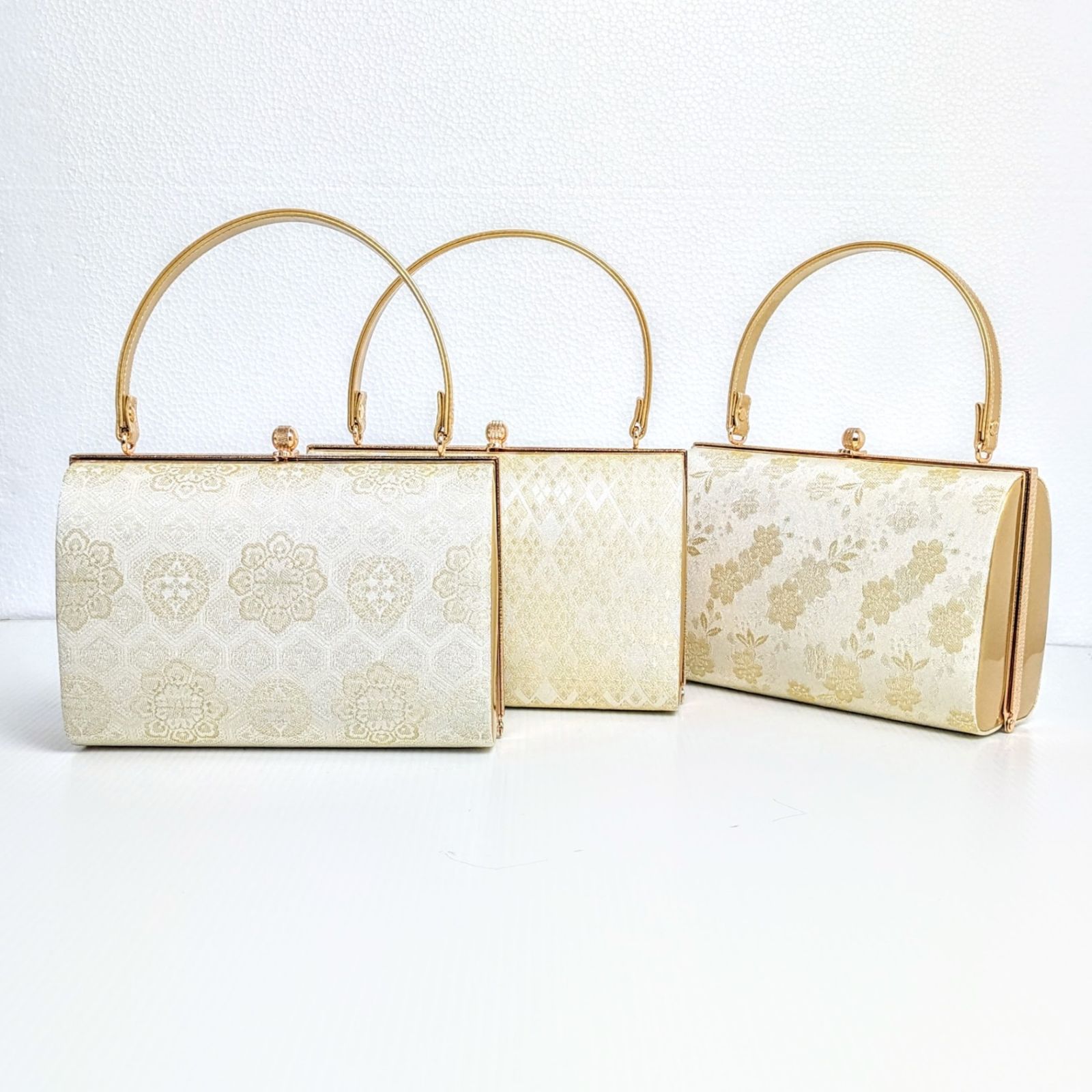 柄おまかせ】草履バッグ セット フォーマル ゴールド 帯地