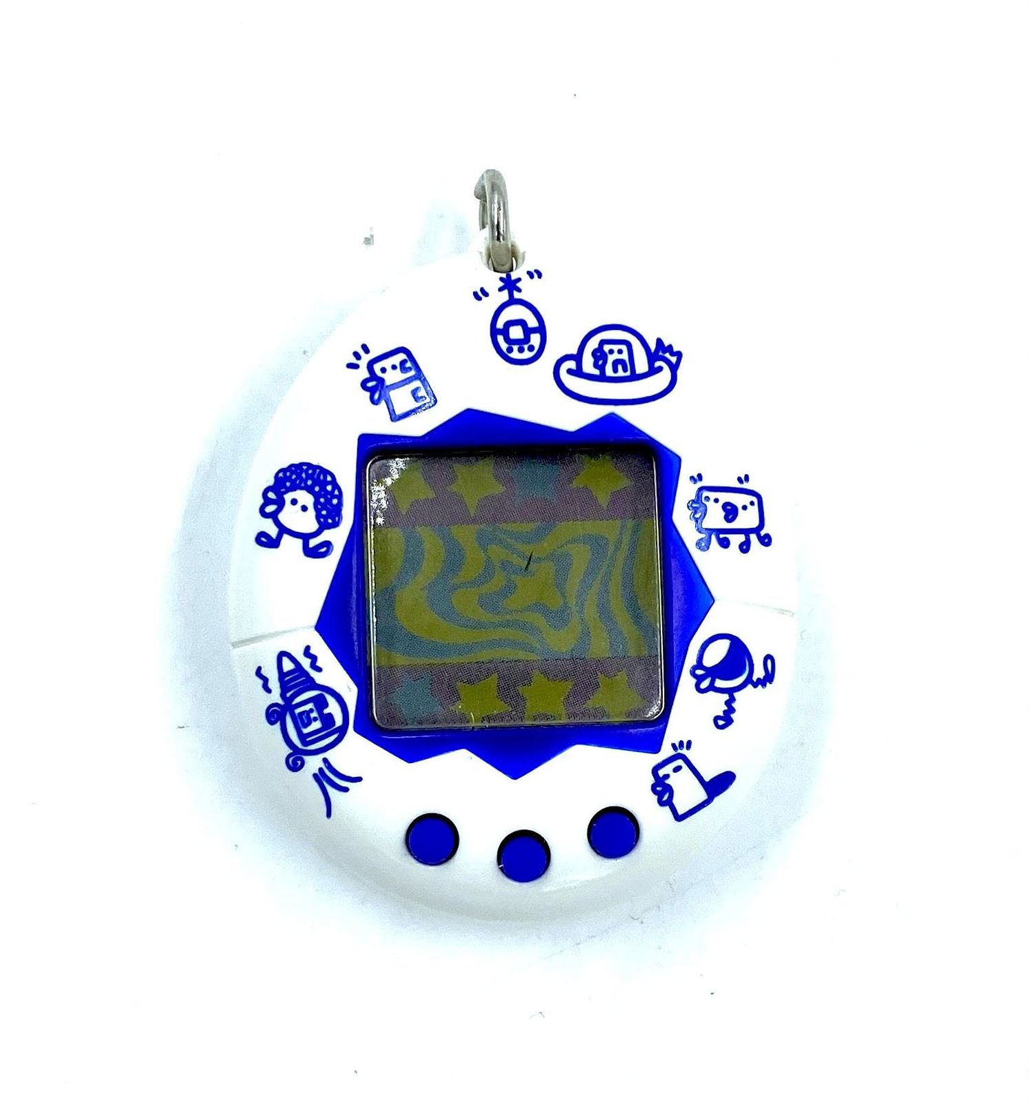 バンダイ(BANDAI) 新種発見　たまごっち　　白（ブルー文字） 