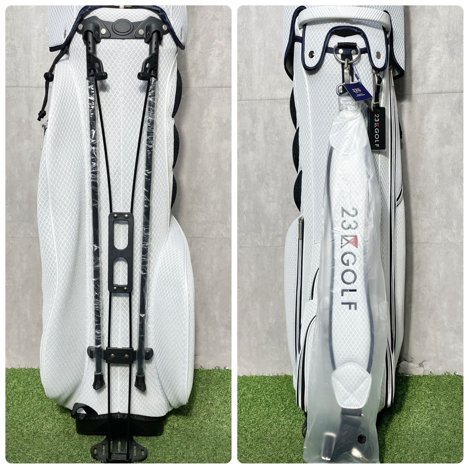 【新品・未使用】GTD ゴルフバッグ・キャディバッグ ホワイト 検品済】GTD/ジョージ武井デザイン/スタンドキャディバッグ