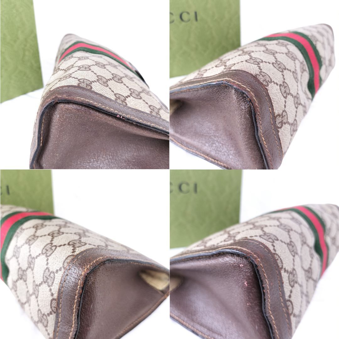 【美品】GUCCI グッチ クラッチバッグ GGスプリーム シェリーライン クラシックな魅力✨】 GUCCI グッチ オールドグッチ クラッチ