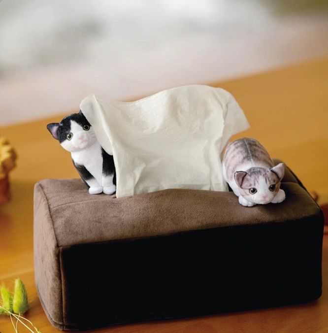 フェリシモ　子猫かくれんぼティッシュBOXカバー