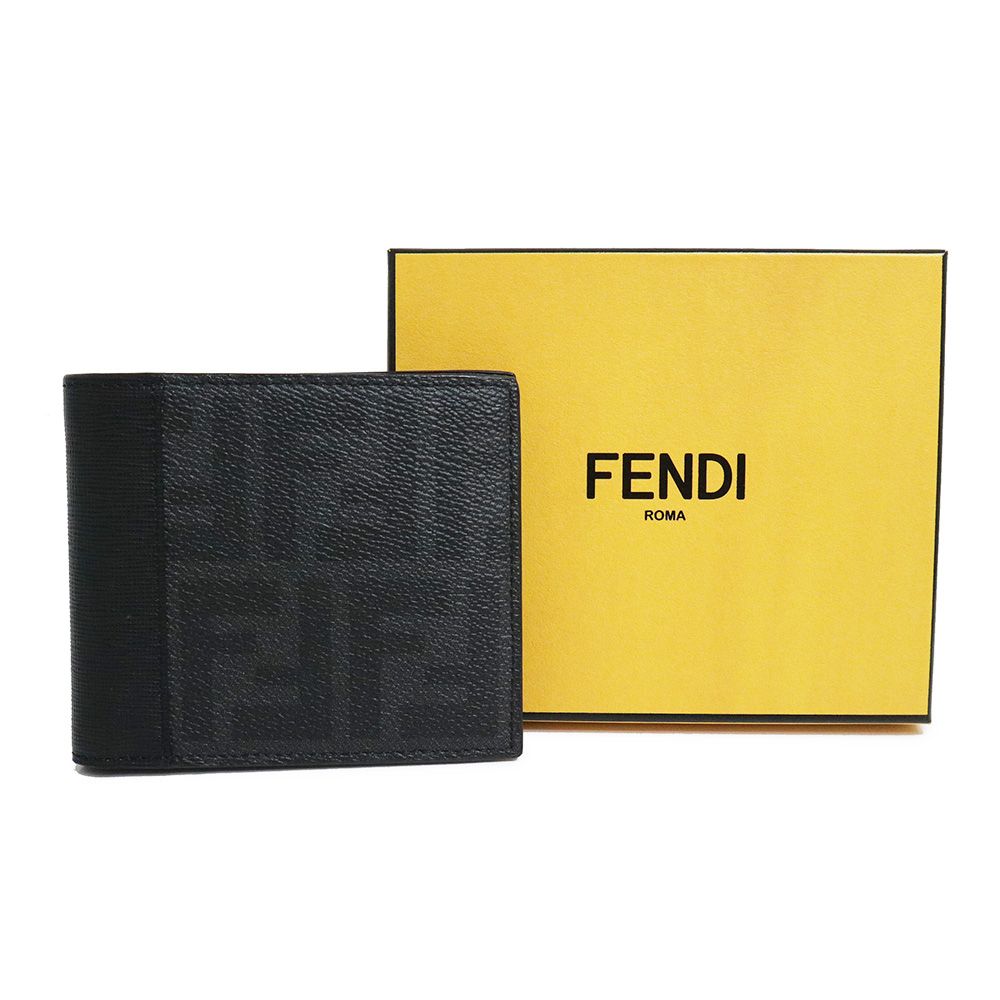 フェンディ ズッカ FF 札入れ 二つ折り財布 レザー ブラック 黒 7M0169 箱付 FENDI（新品・未使用品） - メルカリ