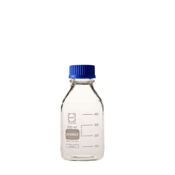 P４倍 7/11は楽天勝利でさらにPアップ】 ねじ口びん セーフティコート 青キャップ付 500mL 017280-500A