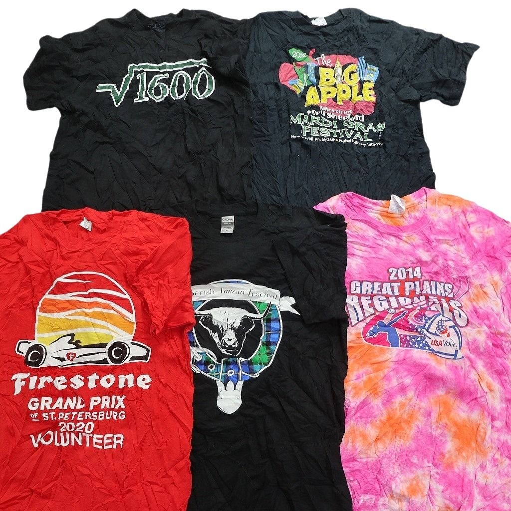 ま*こ様 ⑤アメリカ古着半袖ブランドタイダイミックス　Tシャツ50着セットまとめ 古着卸 まとめ売り カラーmix プリント 半袖Tシャツ 20枚セット