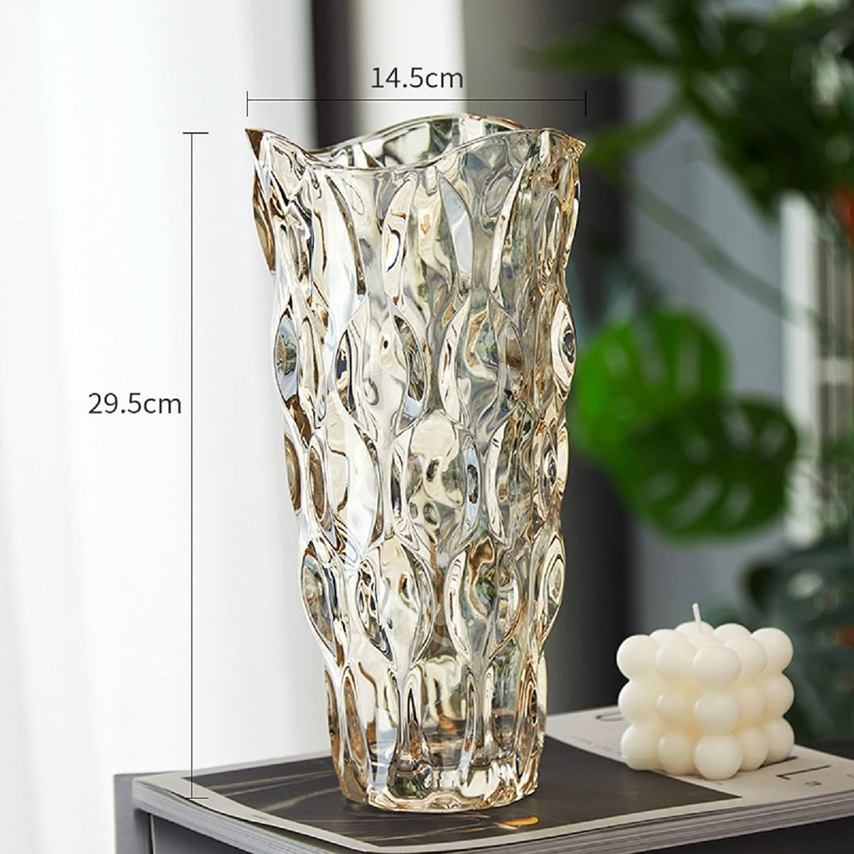 グラデーションガラス花瓶 高さ30cm ガラス花瓶（ブルー×レッドグラデーション） - つちかべ花店