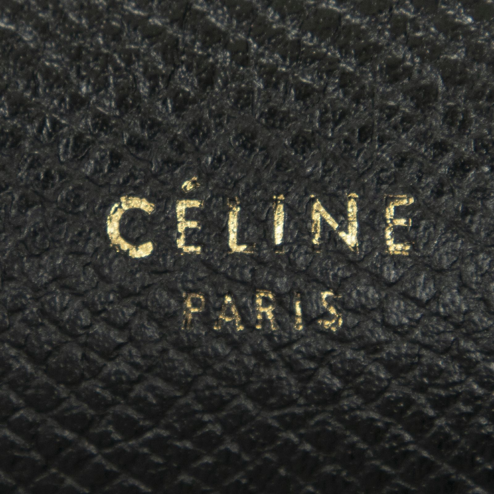 CELINE セリーヌナノベルトバッグ黒グレインレザーA