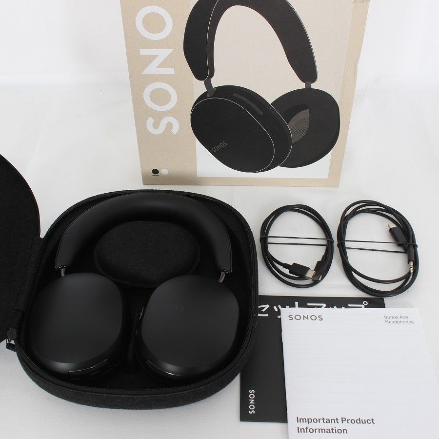 美品】Sonos Ace ACEG1JP1BLK ブラック 空間オーディオ ノイズ