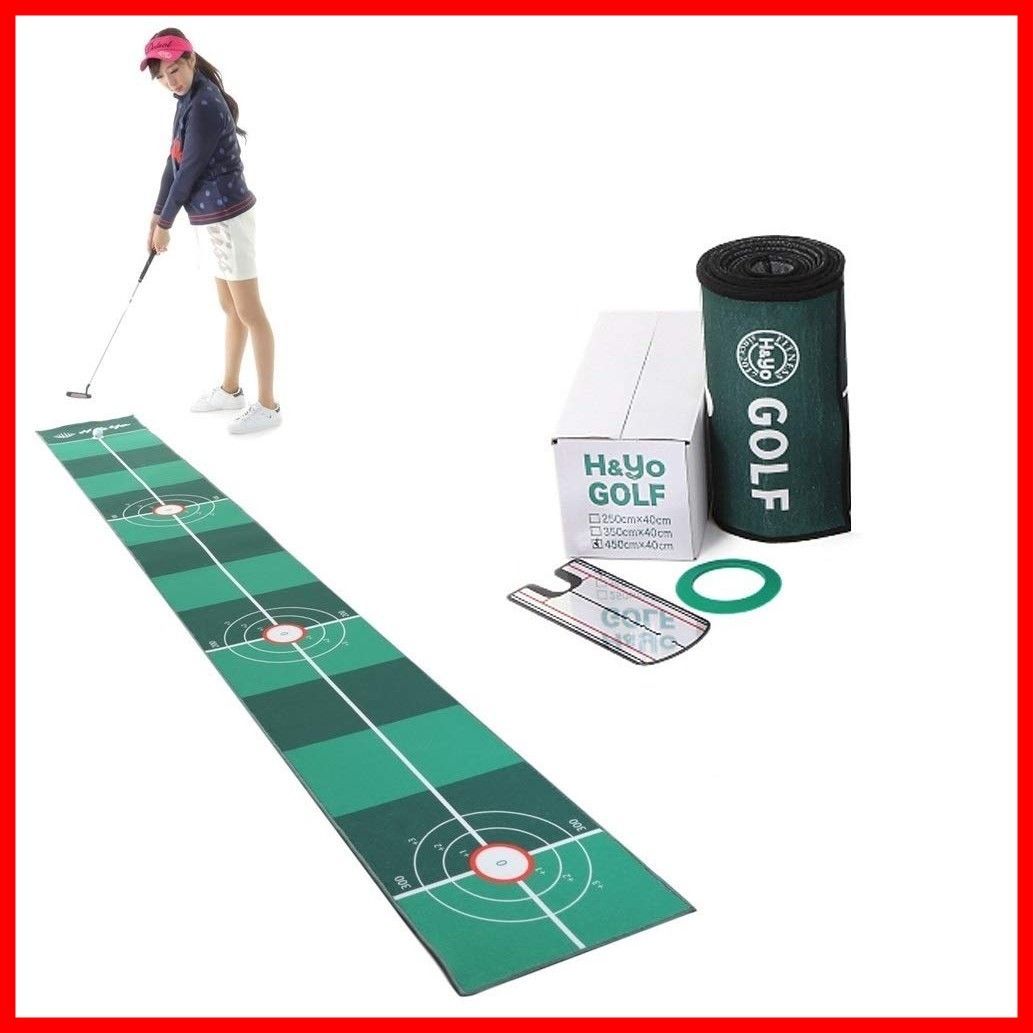 H&Yo パターマット 3点SET パター練習マット パター練習用マット パッティングマット 距離感練習