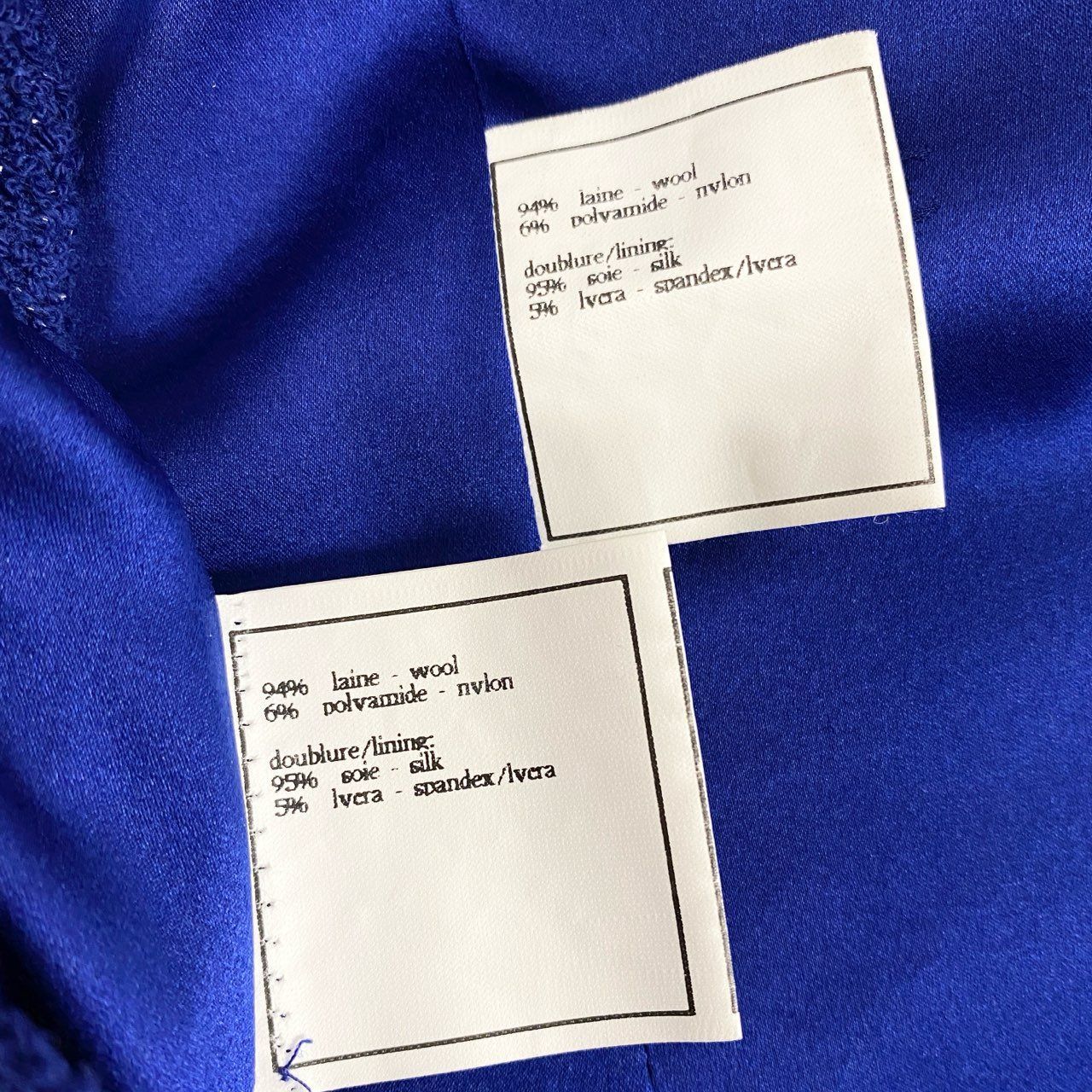 【格安通販】 63i12 CHANEL シャネル 95A ココボタン ラメツイード セットアップ レトロ ブルー Vintage ヴィンテージ Tweed Setupt18r ファッションリーダー