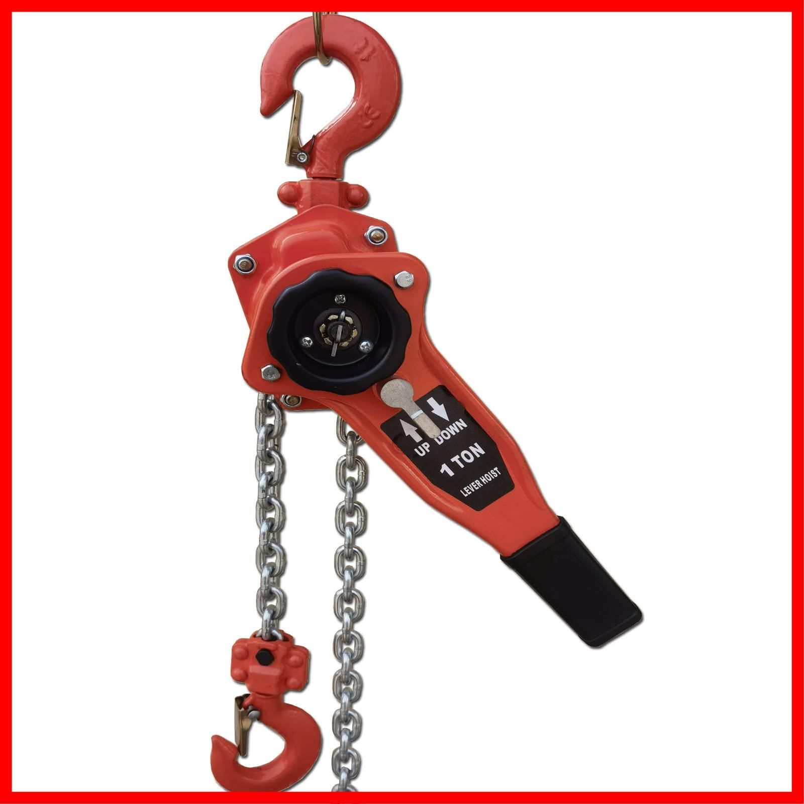 人気商品】工具【オレンジ】 固定 ホイスト チェーン 荷締機 ローラー 