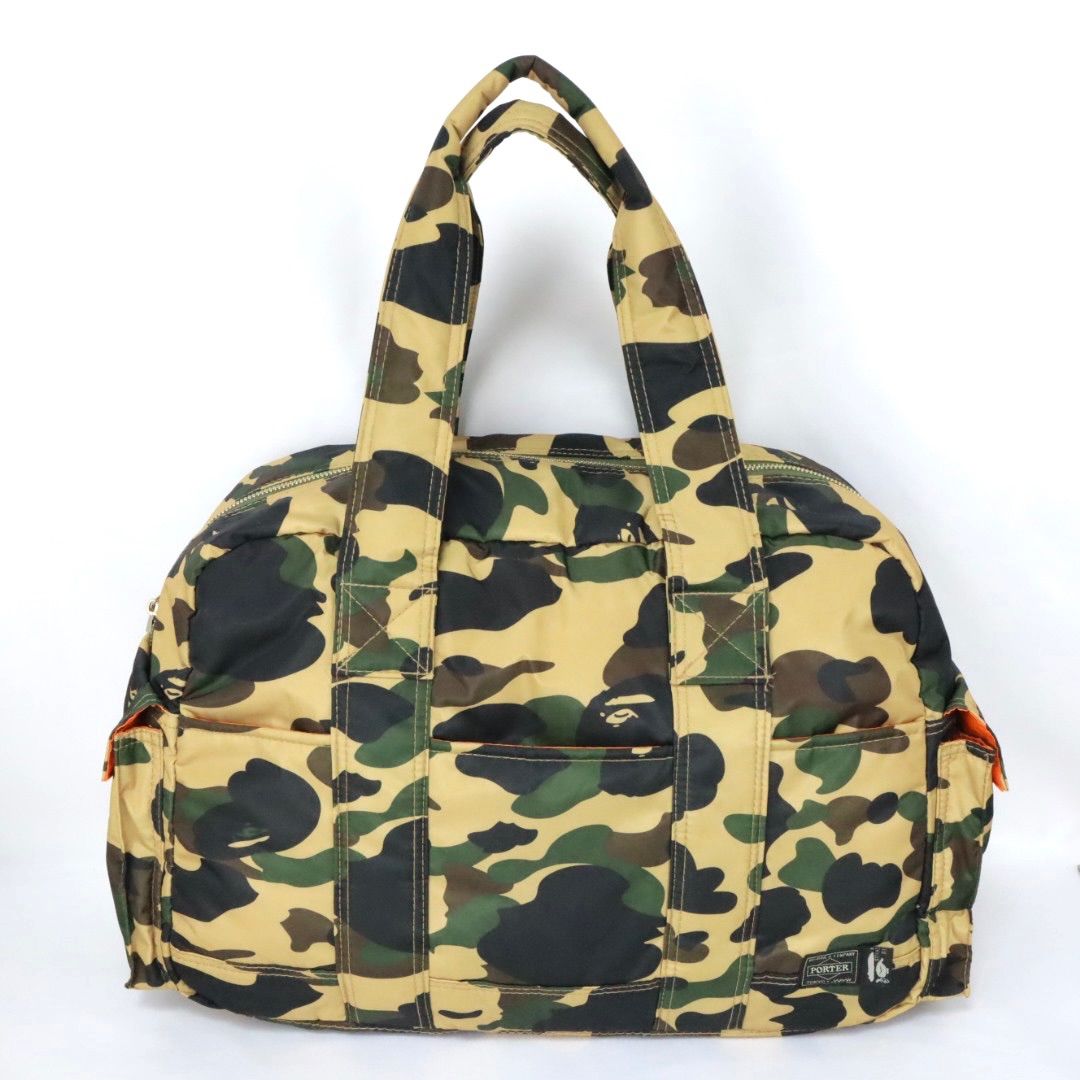 PORTER×a bathing ape コラボカモボストンバッグ ア ベイシング エイプ®」と「ポーター」がコラボ “1ST カモ