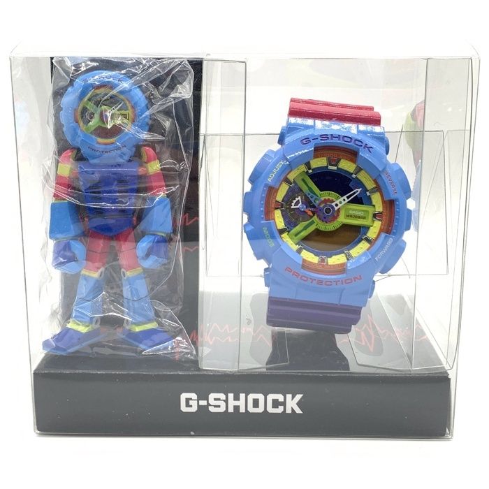 CASIO カシオ G-SHOCK MAN BOX マンボックス 中野シロウモデル クォーツ腕時計 クレイジーカラーズ GA-110F フィギュア有  電池切れ-セール日本 