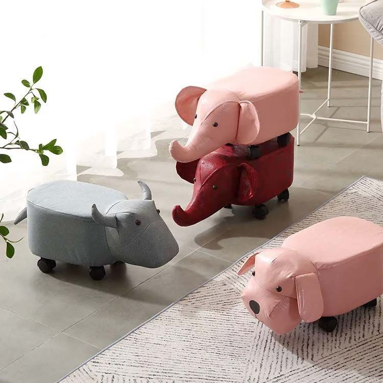 フェイクファー ロースツール 踏み台 アニマルスツール　新品未使用 匠工芸 アニマルスツール S フォックスグレー ANIMAL STOOL