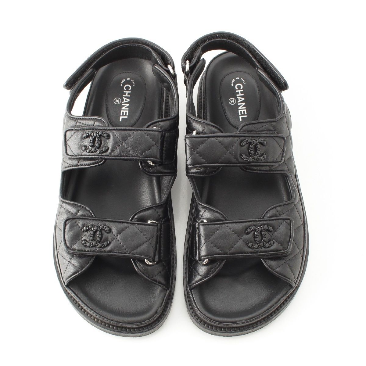 シャネル 17P マトラッセ レザー ココマーク ストラップ コンフォート  