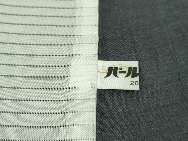 平和屋着物▽上質な紬 単衣 格子 正絹 逸品 AAAZ9439fy 平和屋着物