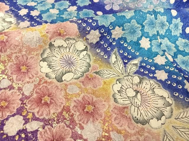 平和屋着物●豪華振袖　作家物　絞り　辻が花　暈し染め　正絹　逸品　DAAV6513ps 平和屋着物○豪華振袖 作家物 絞り 辻が花 暈し染め 正絹 逸品 DAAV6513ps