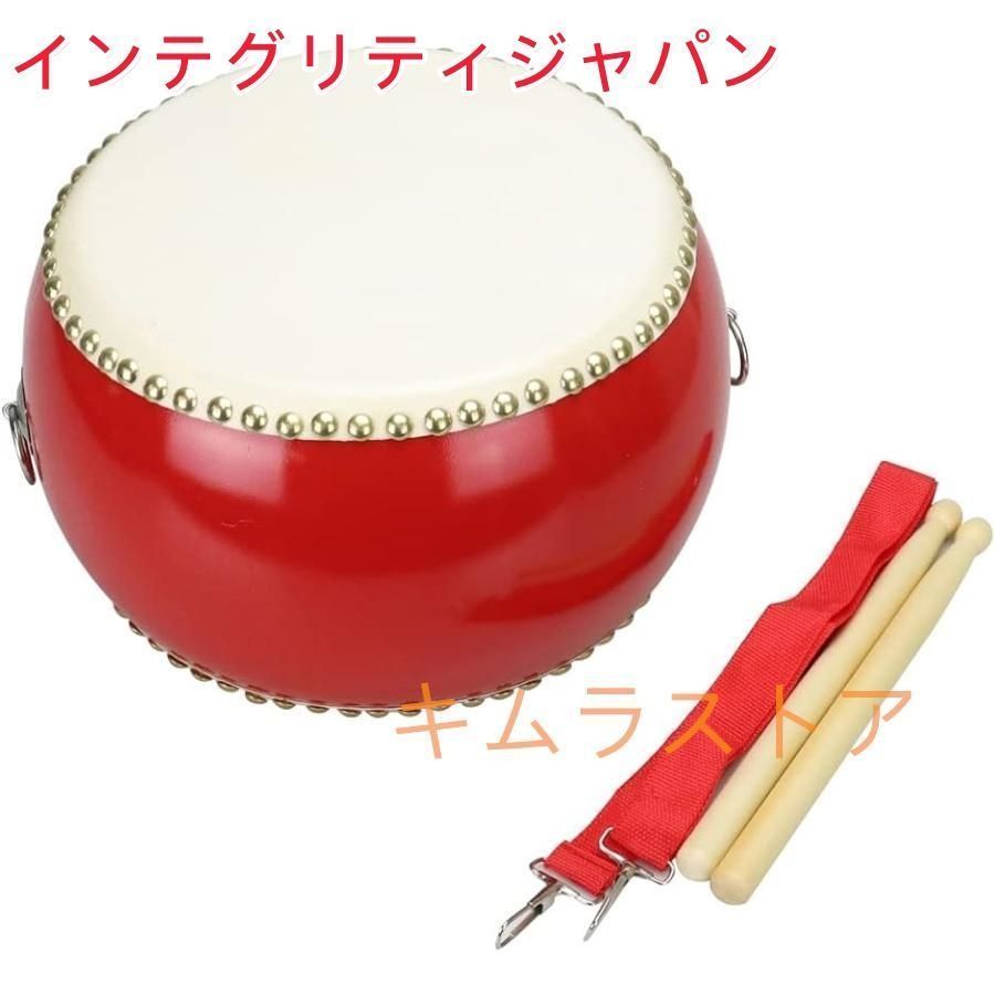 和太鼓　新品未使用　レトロ 新品・未使用】小太鼓 和太鼓 バチセット 本格的 パーカッション