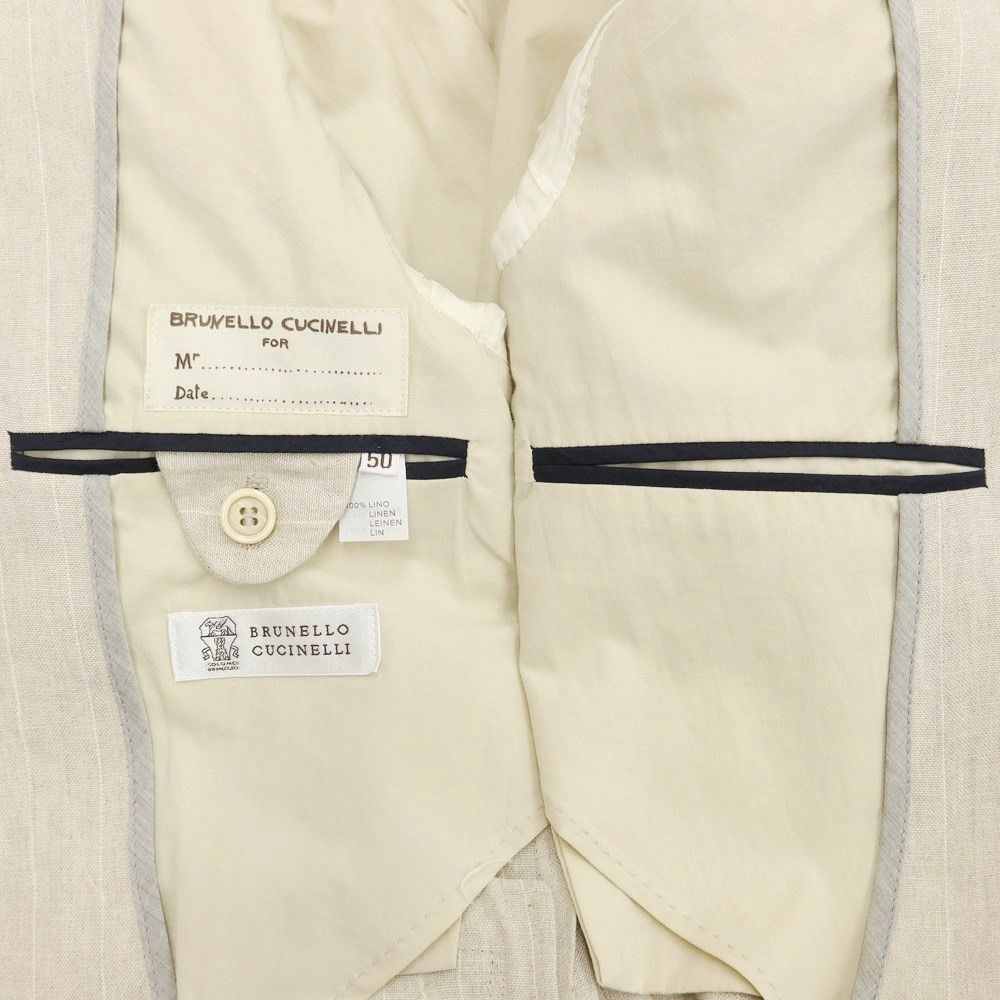 中古】ブルネロクチネリ Brunello Cucinelli リネン ストライプ