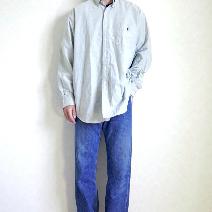 Ralph Lauren BIG SHIRT ビッグポロ 長袖シャツ 90s ラルフローレン