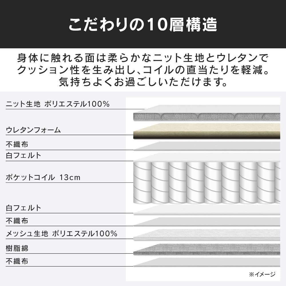 色: ホワイト×ブラック】アイリスプラザ こだわり10層構造ポケット