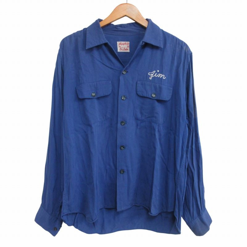 古着 50s USA製 Service Bowling Shirt 豪華 フリーメイソン