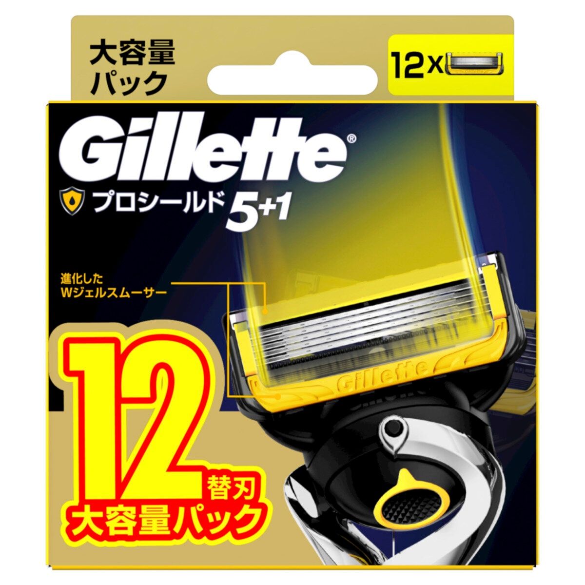 ジレット プロシールド 髭剃り カミソリ 替刃12個 ct68283 sou